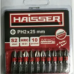 Набір біт Haisser PH2X25 мм (10шт)