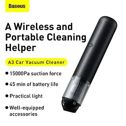 Автомобільний пилосос Baseus CarVacuum Cleaner A3 70 ml (CRXCQA3-0A) - мініатюра 6