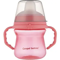 Кружка тренувальна Canpol babies First Cup Bonjour Paris, 150 мл, рожевий (56/614_pin)