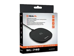 Бездротовий зарядний пристрій REAL-EL WL-740 2.4 A 15 W Black (EL123160019) - мініатюра 9