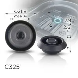 Заглушки універсальні Nissan OEM: 74849JD00B 74849-JD00B (C3251) - мініатюра 2