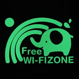 Світна наклейка "Wi-Fi" - розмір 20*13 см (вбирає світло і світиться в темряві) - мініатюра 3