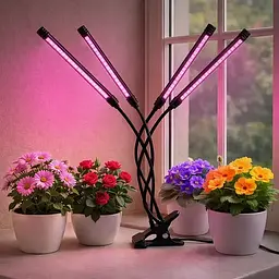 Світлодіодна фітолампа Grow Light для вирощування рослин, розсади Повний спектр 4 голови