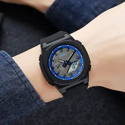 Наручний годинник чоловічий 2091BKBUWT Black-Blue-White Skmei acs0030300 - мініатюра 3