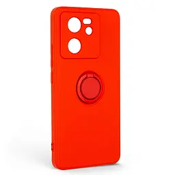 Силиконовый чехол для Xiaomi 13T 5G/13T Pro 5G, Icon Ring, красный, панель-накладка, с кольцом-подставкой на 360°, противоударный, возможность использования магнитных держателей, ArmorStandart (ARM72797)