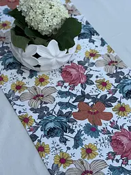Ранер доріжка Ecotton DUCK 45x170 см для обіднього столу водовідштовхувальна в квітках (25123) - мініатюра 1