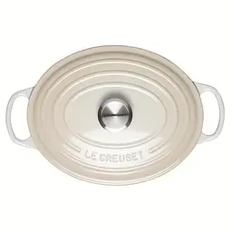 Каструля з кришкою Le Creuset Signature Cast Iron Oval Casserole 21178297164430 27 см 4.1 л безе - мініатюра 2