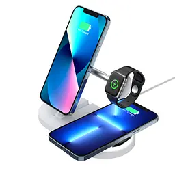 Зарядний пристрій Armorstandart Wireless Charging H101 3 in 1 Magnetic White (ARM78102) - мініатюра 6