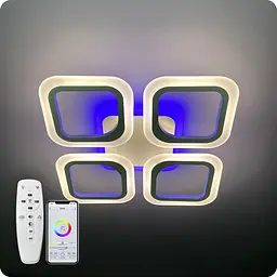 Люстра світлодіодна 517 Dlight 3color з пультом 50Вт Білий (01608) - мініатюра 7