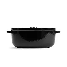 Гусятниця чавунна з кришкою KitchenAid 30 см 5,6 л чорна (CC006064-001) - мініатюра 4