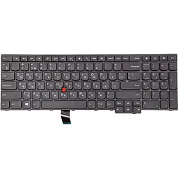 Клавіатура для ноутбука Lenovo ThinkPad E560, чорна, чорний фрейм