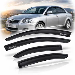 Дефлектори вікон для Toyota Avensis II 2003-2009 Седан Скотч 3M Voron Glass