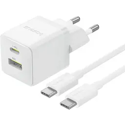 Мережевий зарядний пристрій Baseus Palm C+U 30W EU with USB-C to USB-C cable white (P1011160A213-01)
