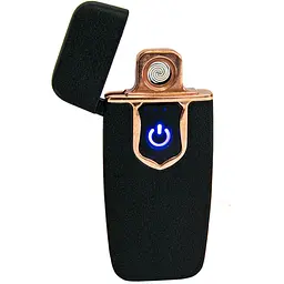 Спіральна електрозапальничка на подарунок Lighter USB 712 чорна матова сенсорна запальничка з ЮСБ зарядкою