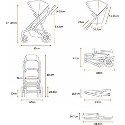 Детская коляска Thule Sleek Aluminum/Energy Red [11000004] [107623] - мініатюра 12
