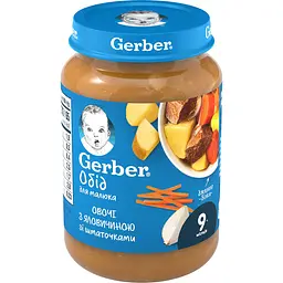 Пюре Gerber Яловичина по-домашньому з морквою 190 г