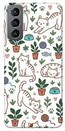 TPU чохол Demsky Cats pattern для Samsung Galaxy S21 FE