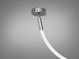Люстра стельова LED Diasha SY9610-1500CH Шланг, 17W, хром, для коридору, спальні, офісу - мініатюра 3