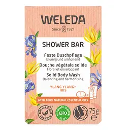 Твердий арома-бар для душу Weleda Іланг-іланг та Ірис, 75 г (006245X9) - мініатюра 4