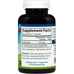 Аргінін Carlson Labs L-Arginine 675 мг 90 капсул - мініатюра 2
