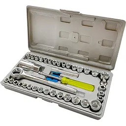 Набір ручного інструменту автомобільного Kamille UNIVERSAL 1/4" та 3/8" у наборі 40 предметів