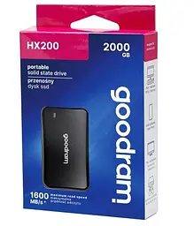 Зовнішній накопичувач SSD, 2Tb, HX200, Black Goodram teh0028567 - мініатюра 3