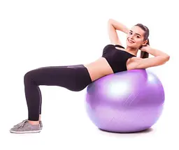 М'яч для фітнесу (фітбол) PowerPlay 4001 Ø75 cm Gymball Фіолетовий + помпа (PP_4001_75_Voilet) - мініатюра 5