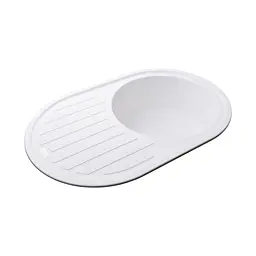 Гранітна мийка Globus Lux Ohara білий 770x500мм-А0007 000022440, Білий - мініатюра 2