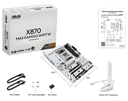 Материнська плата ASUS X870 MAX GAMING WIFI7 W White (X870 MAX GAMING WIFI7 W) (Socket AM5, AMD X870, ATX) - мініатюра 8