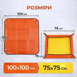 Килимок для роботи з рослинами водонепроникний двосторонній 100×100 см - мініатюра 3