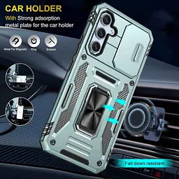 Ударостійкий чохол Camshield Army Ring для Samsung Galaxy A57 5G Зелений / Light Green - мініатюра 2