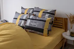 Комплект постільної білизни ТЕП Soft dreams Sunny Life двоспальний сірий з жовтим (2-03858_25875) - мініатюра 5