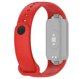 Силіконовий ремінець для фітнес браслетів Xiaomi Mi Band 8 Smart Band 9/10, Silicone, red, зі зручною застібкою, на фітнес трекер та смарт годинник, ArmorStandart (ARM86914) - мініатюра 2