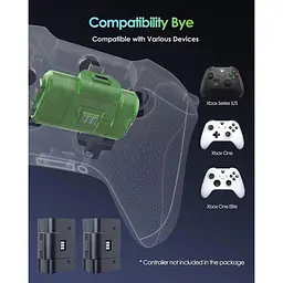 Акумуляторний блок контролера Xbox, комплект для гри та зарядки для Xbox One/Xbox Series X|S - 40 год гри - мініатюра 6