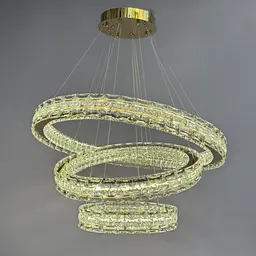Люстра Linisoln 7896-80*60*40 метал, кришталь, LED, 110 Вт, 60-130 см, освітлювана площа 20-22 кв. м, пульт dimmer - мініатюра 3