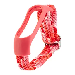 Ремінець Braided Buckle Enhanced Mi Band 3/4/5/6/7 Rose Pink Red