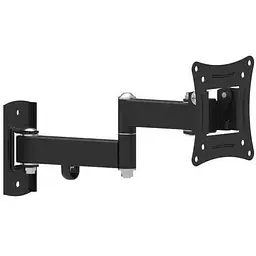 Настінне кріплення LCD/Plasma TV 14-29" Walfix R-273B чорний, VESA 100x100, до 15 кг, поворот на 180°, нахил від -15° до +5°,