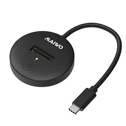 Док-станция Maiwo для M.2 NVMe/SATA SSD через USB3.2 Gen2 Type-C до 10 Гбит/с, безвинт, пласт.черн.