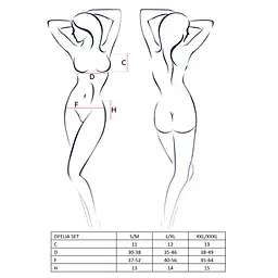 Комплект білизни Passion OFELIA SET OpenBra XXL/XXXL, white, стрінги, відкритий ліф, широкий пояс