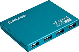Хаб USB 3.0 -> 7xUSB 2.0 active, aluminium body Defender