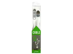 Кабель PowerPlant Quick Charge 2A 2-в-1 flat USB 2.0 AM – Lightning/Micro 1м white (KD00AS1292) - мініатюра 2