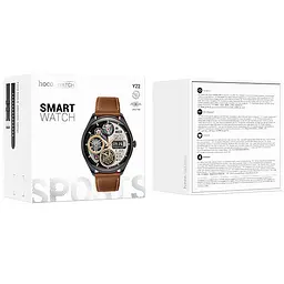 Смарт-годинник Hoco Smart Watch Y22 Amoled Smart sports watch (call version) Black - мініатюра 2