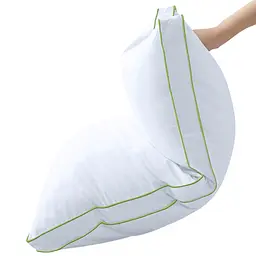 Подушка пух Cosas Feather антиалергенна 50x70 см білий (Pillow_50x70_Fluff_BKGreen) - мініатюра 5