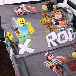 Простирадло MirSon бязь Roblox game gray 180x220 см (2200011552286)