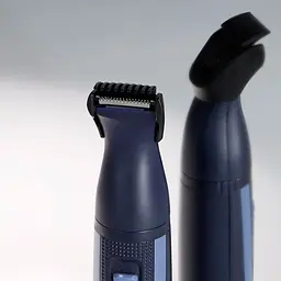 Набір дорожній Remington Travel Kit, для бороди, вусів, носа та вух, насадок-3, чохол, гребінець, пінцет, кусачки, ножиці, сталь, чорно-синій - мініатюра 7