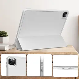 Чохол-книжка BeCover Tri Fold Soft TPU з кріпленням Apple Pencil для Apple iPad Pro 11 2020/2021/2022 Сірий (711111) - мініатюра 3