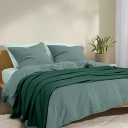 Плед-покривало Cosas Knitted Braid Eucalyptus косичка 75х95 см (Blanket_59Eucalyptus_KnittedBraid_75x95) - мініатюра 3