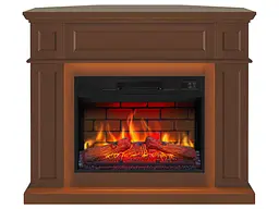 Електрокамін універсальний 2в1 ArtiFlame Linz AF23BS коричневий з LED підсвічуванням