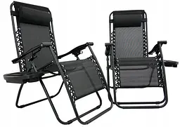 Шезлонг JUMI Relax Black до 130 кг.! - мініатюра 2