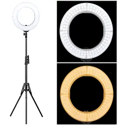Тримач з кільцевим освітленням Zomei 14" ZM336 180cm Tripod Stand  3200-5600 K живлення від розетки - мініатюра 6
